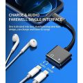 2 in1 Lightning Headphone Audio &amp; Charger Adapter Splitter - AB-S663-i