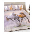 Galloping Horse Duvet Set  - Horse Bedding - Single