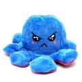 Emoji Mini Mood Octopus Plush Toy - Blue & Purple - Angry Face