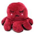 Emoji Mini Mood Octopus Plush Toy - Red & Black - Sleepy Face
