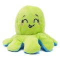 Emoji Octopus - Mini Mood Octopus Plush Toy - Green & Blue - Smug