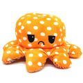 BUFFTEE Happy or Sad - Mini Mood Octopus - Reversible - Pumpkin Polka Dots