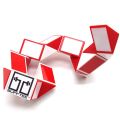 Magic Snake Speed Cube - Puzzle Ball Fidget - Magic Ruler-Red