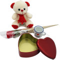 Valentines Day Gift Set- Rose Teddy Cup Heart