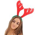 Reindeer Antlers With Bell Christmas Hat - Brown