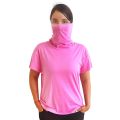 Kids Pink - 100% Cotton Children T-Shirt with Built In Neck Buff
