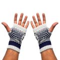 Fingerless Mittens - Warm Winter Fingerless Gloves - Navy