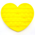 Pop It Fidget Toy -Popping Bubble Game - Yellow Heart