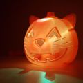 Bufftee Halloween Cat Pumpkin With Light - Self lit Halloween Cat