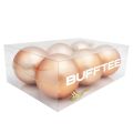 Bufftee Big Christmas Tree Baubles - Matte Balls 6 Pack - Rose Gold