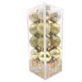 Bufftee Small Christmas Baubles Gift Baubles - 20 Pc Golden Tones