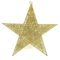 Bufftee Christmas Tree Giant Star 40cm - Gold Tree Topper - Hanging Star