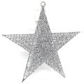Bufftee Christmas Tree Giant Star 40cm - Silver Tree Topper - Hanging Star