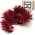 Bufftee Premium Christmas Tinsel  Christmas Garland -  Deep Red