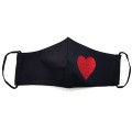 Bufftee Glitter Heart Re-Useable 3 Ply Face Mask - Valentines day Mask