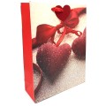 Bufftee Red Hearts & Bow Valentines Day Gift Bag - Medium
