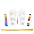 Bufftee  Easter Eggs Painting Kit with 6 Round Eggs - Paint & Paint Brush