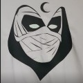 Bufftee Moon Knight T-Shirt Glow in the Dark 160g Cotton Tee-White