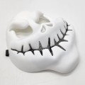 Scary Halloween White Pumpkin Face Mask - Halloween Costume Skull Mask-White