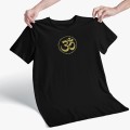 Bufftee Glitter Om Sign Zen T-Shirt - Aum Tee
