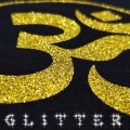 Bufftee Glitter Om Sign Zen T-Shirt - Aum Tee