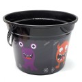 Halloween Monsters & Vampire Picture Trick or Treat Candy Bucket - Sweet Bowl-Black