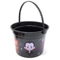 Halloween Monsters & Vampire Picture Trick or Treat Candy Bucket - Sweet Bowl-Black