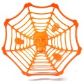 Halloween Spider Web Trick or Treat Basket-Halloween Skull Candy Bowl-Orange