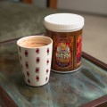 Ceramic mug - white/red beaker