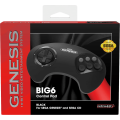 Retro-Bit SEGA Genesis Big6 Control Pad - Black (SMD)(New) - Retro-Bit 600G