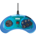 Retro-Bit SEGA Mega Drive 6 Button Arcade Pad - Clear Blue (SMD)(New) - Retro-Bit 600G