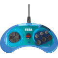 Retro-Bit SEGA Mega Drive 6 Button USB Arcade Pad - Clear Blue (PC)(New) - Retro-Bit 600G