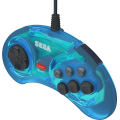 Retro-Bit SEGA Mega Drive 6 Button USB Arcade Pad - Clear Blue (PC)(New) - Retro-Bit 600G