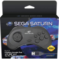 Retro-Bit SEGA Saturn 8 Button USB Controller - Black (PC)(New) - Retro-Bit 600G