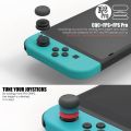 Skull & Co. Nintendo Switch Joy-Con Controller Thumb Grips Set - Neon Red / Neon Blue (NS /