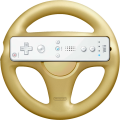 Wii Steering Wheel - Gold (Wii)(Pwned) - Nintendo 200G