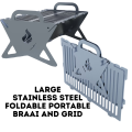 Foldable Portable Stainless Steel Large Braai