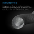 AC INFINITY, FLEXIBLE FOUR-LAYER DUCTING, 8-FT LONG, 6-INCH