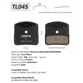 Toopre Twin Pack Ceramic Bicycle Disc Brake Pads with Heatsink TL04S
