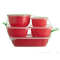5 Piece Food Storage Container Set - Red