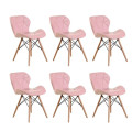 6 Piece Of Multifunctional Scandinavian Butterfly Design Ergonomic Chair Set