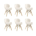 6 Piece Of Multifunctional Scandinavian Butterfly Design Ergonomic Chair Set
