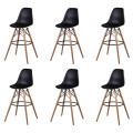 6 Pieces Of 25.5" Modern Style Eiffel Chair Counter Bar Stools Set