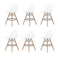 6 Pieces Of 25.5" Modern Style Eiffel Chair Counter Bar Stools Set