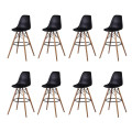 8 Pieces Of 25.5" Modern Style Eiffel Chair Counter Bar Stools Set