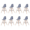 8 Pieces Of 25.5" Modern Style Eiffel Chair Counter Bar Stools Set