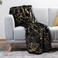 Black & Gold Luxury Plush Throw Blanket