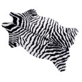 Faux Zebra Print Rug