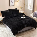 Fluffy Comforter Black 5 Piece set 152 cm x 204 cm