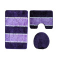 60x100cm Two Tone 3 Pcs Nonslip Turkish Toilet Cover & Mat Set Violet/Lilac